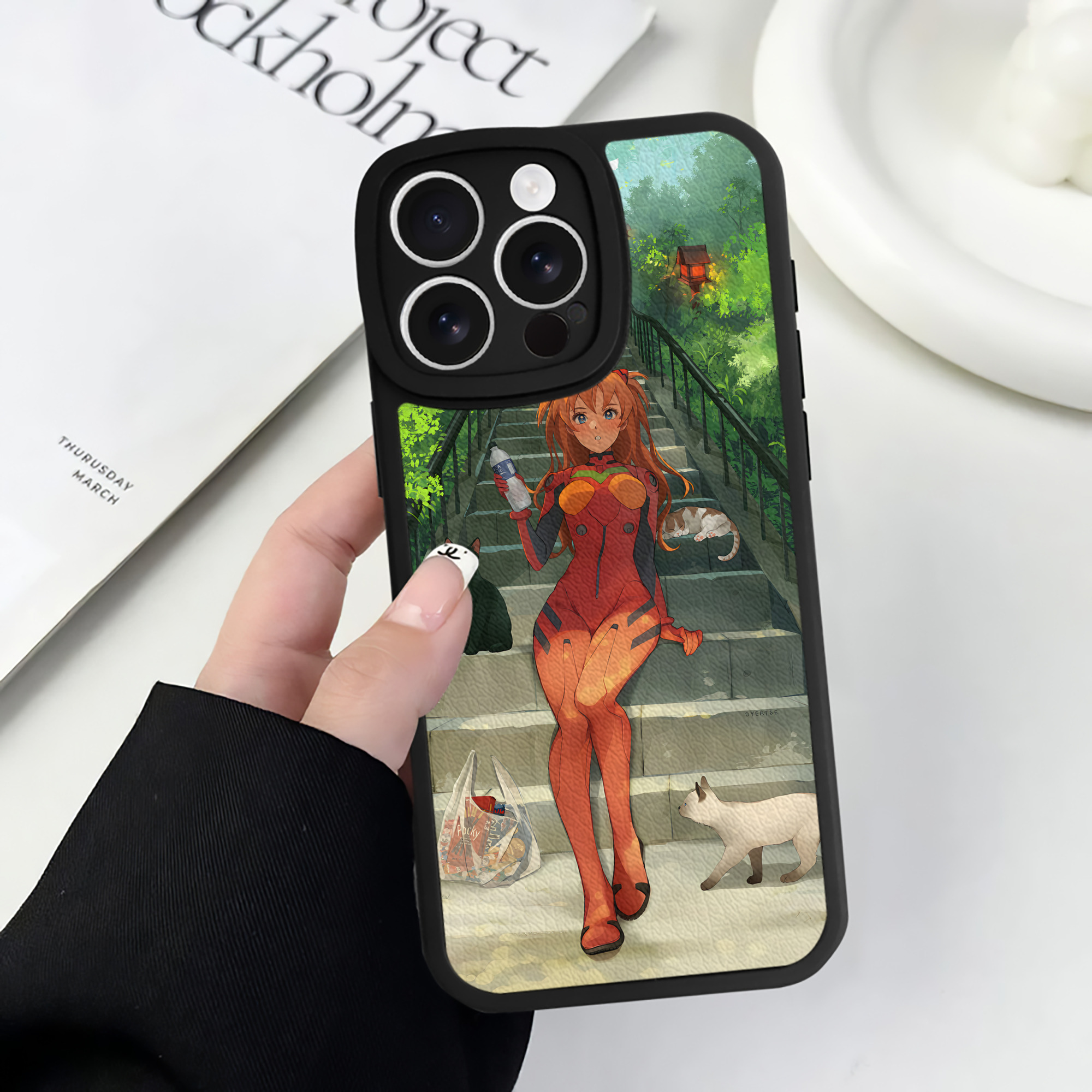 （画像用） EVA 新世紀エヴァンゲリオン 【iPhone 16シリーズ対応】シリコンスマホケース（レザー調） 材質：シリコン